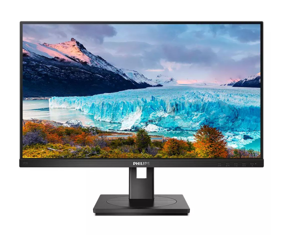 Монитор LCD 27'' 16:9 1920х1080(FHD) IPS, nonGLARE, 75 Hz, 300 cd/m2, H178°/V178°, 1000:1, 50М:1, 16.7M, 4ms, VGA, DVI, HDMI, DP, USB-Hub, Height adj, Pivot, Tilt, Swivel, Speakers, Black